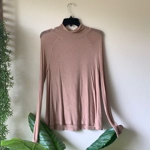 Free people pink loose turtleneck